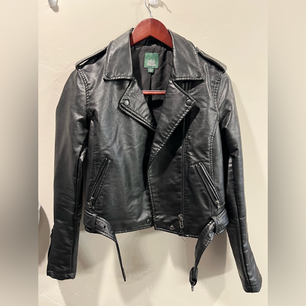 Black Leather Biker Jacket